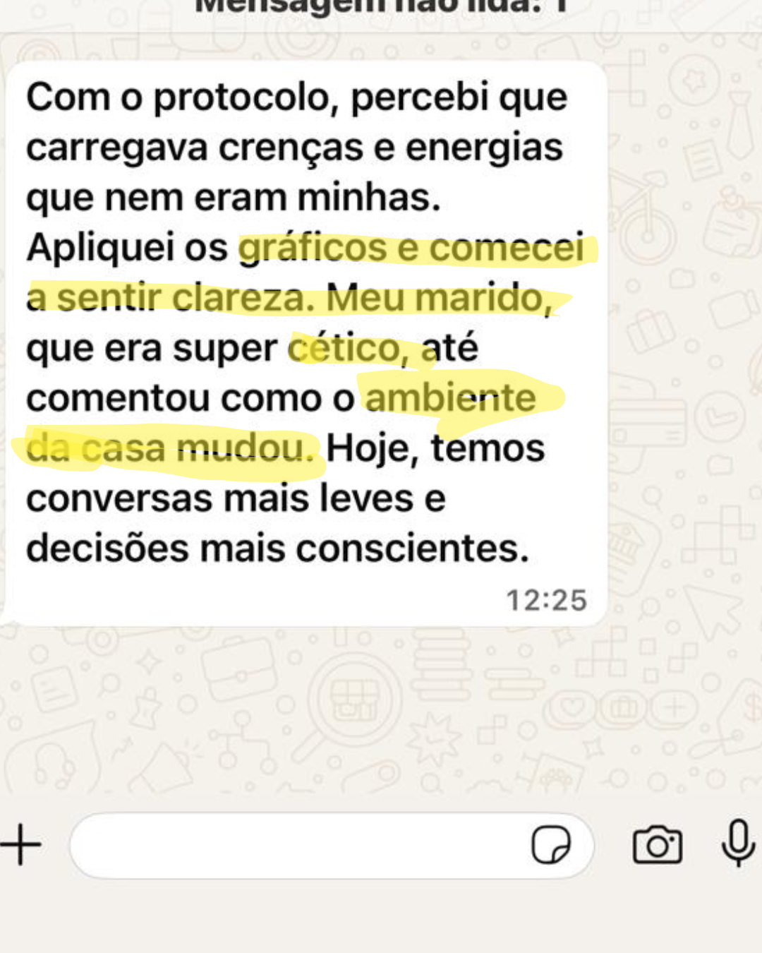 Depoimento, clareza e mudança no ambiente da casa após o protocolo